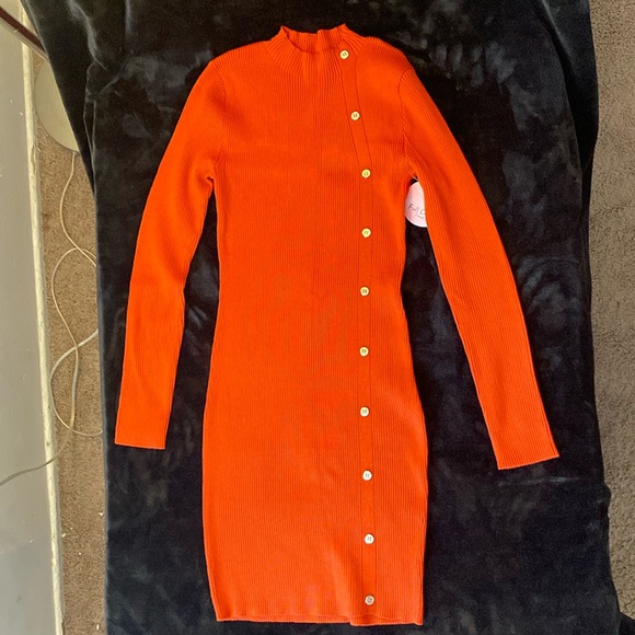 Dresses & Skirts - Mini Ribbed Bodycon Dress